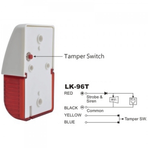 Piezo Siren & Strobe, w/ Tamper Switch LK-96T